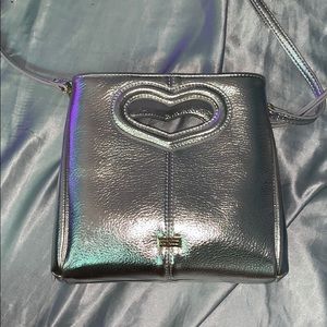 Heartstrings silver crossbody purse